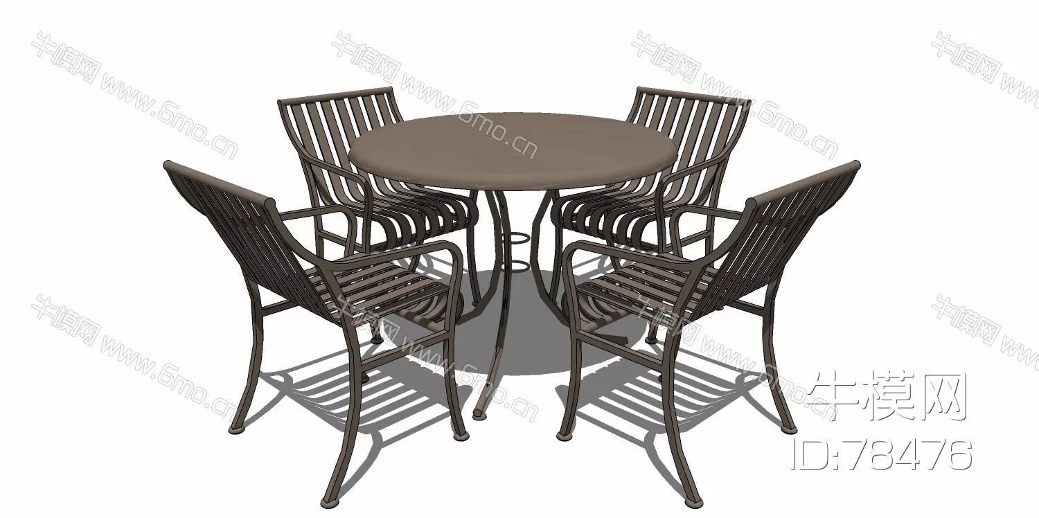 OUTDOOR OUTDOOR CHAIR - SKETCHUP 3D MODEL - ENSCAPE - 78476