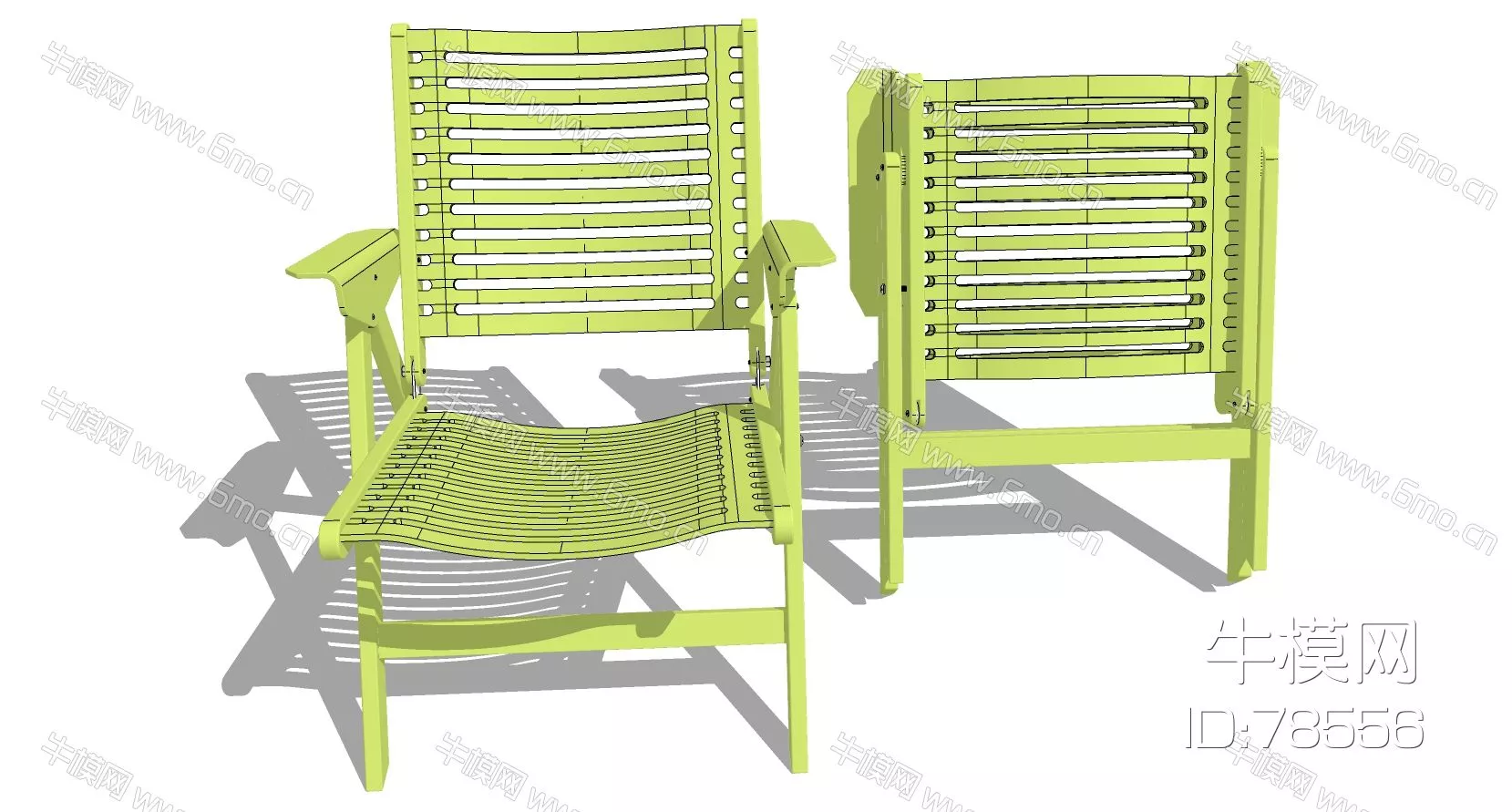 OUTDOOR OUTDOOR CHAIR - SKETCHUP 3D MODEL - ENSCAPE - 78556