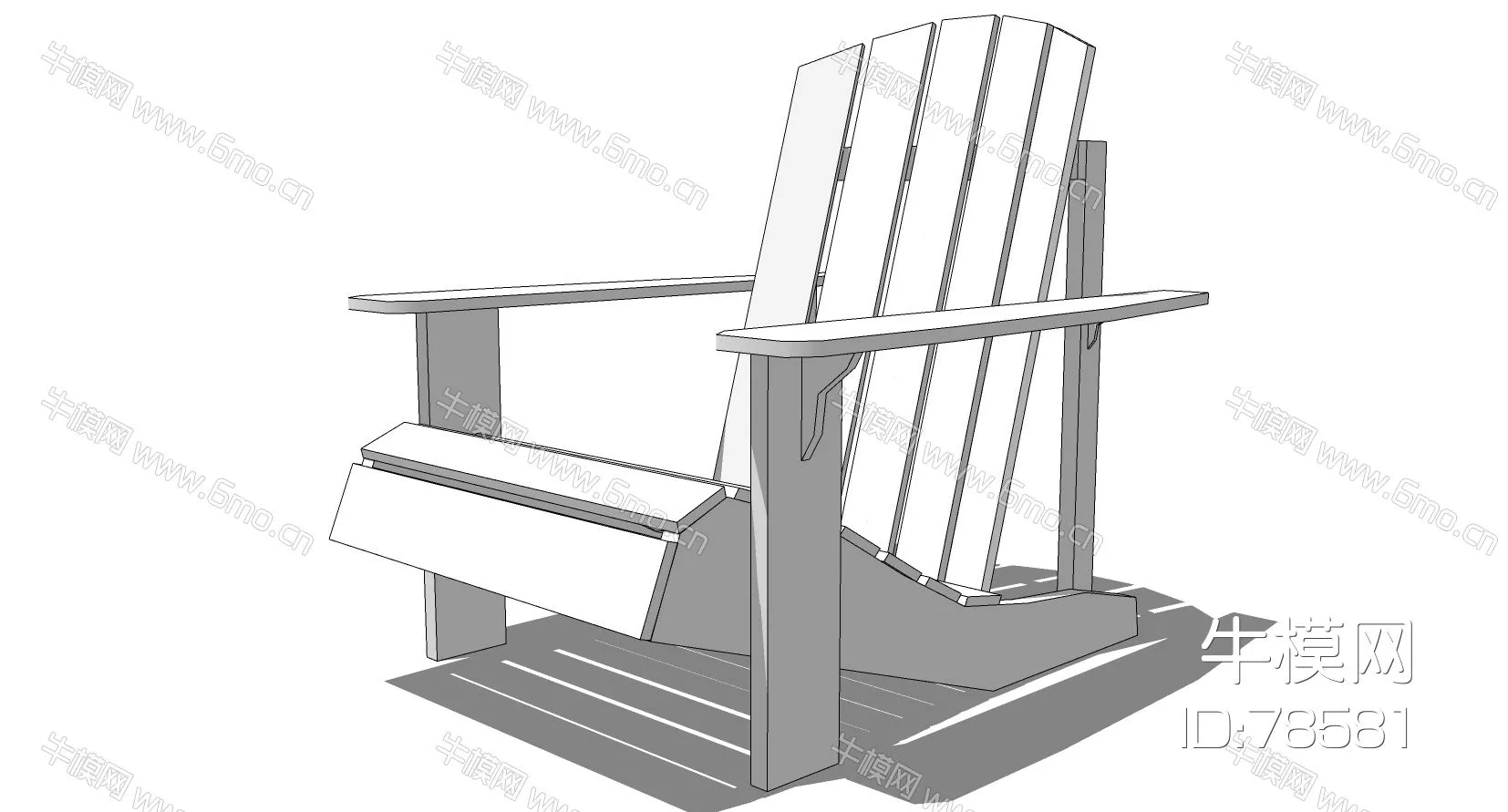 OUTDOOR OUTDOOR CHAIR - SKETCHUP 3D MODEL - ENSCAPE - 78581