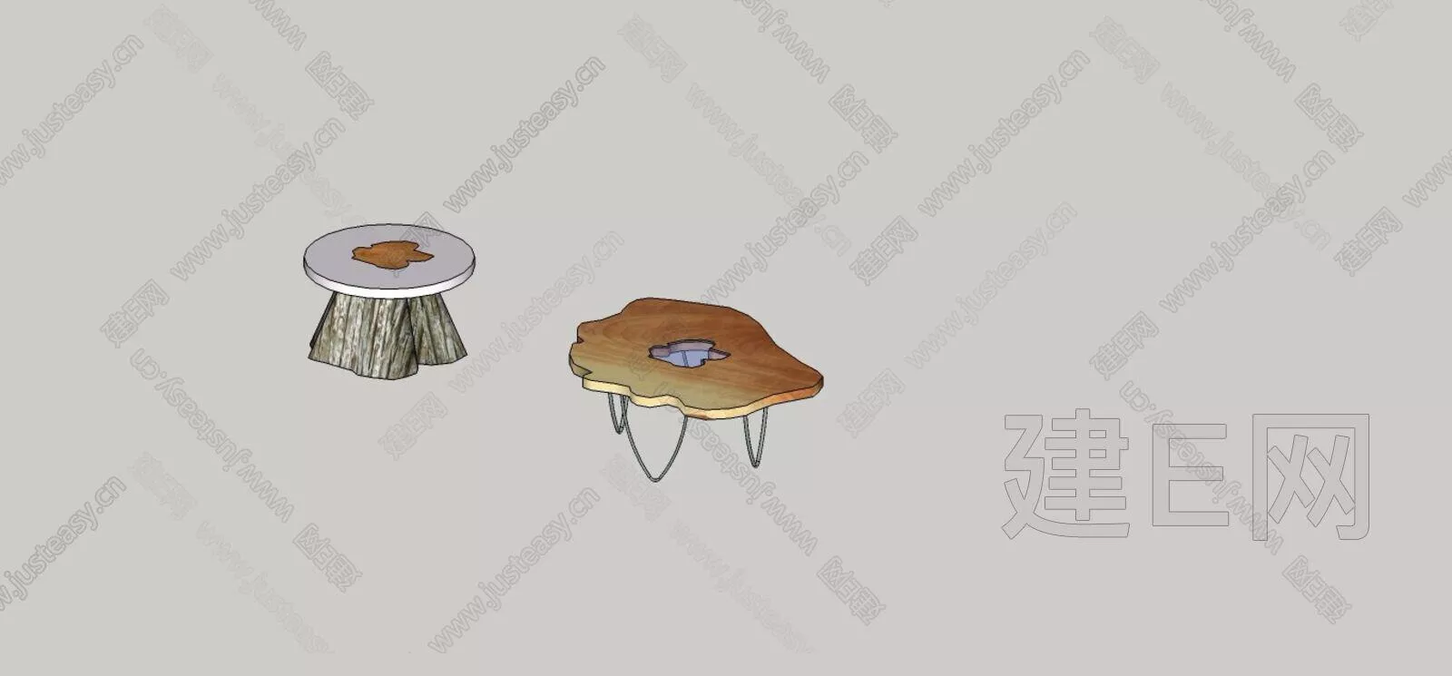 OUTDOOR STOOL - SKETCHUP 3D MODEL - ENSCAPE - 110248372