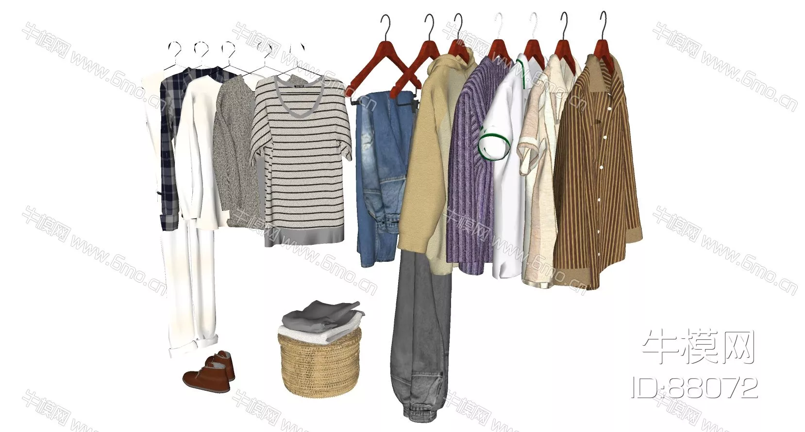 RATTAN CLOTHES - SKETCHUP 3D MODEL - ENSCAPE - 88072