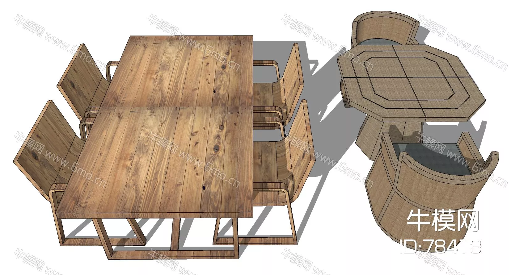 RATTAN OFFICE CHAIR - SKETCHUP 3D MODEL - ENSCAPE - 78413