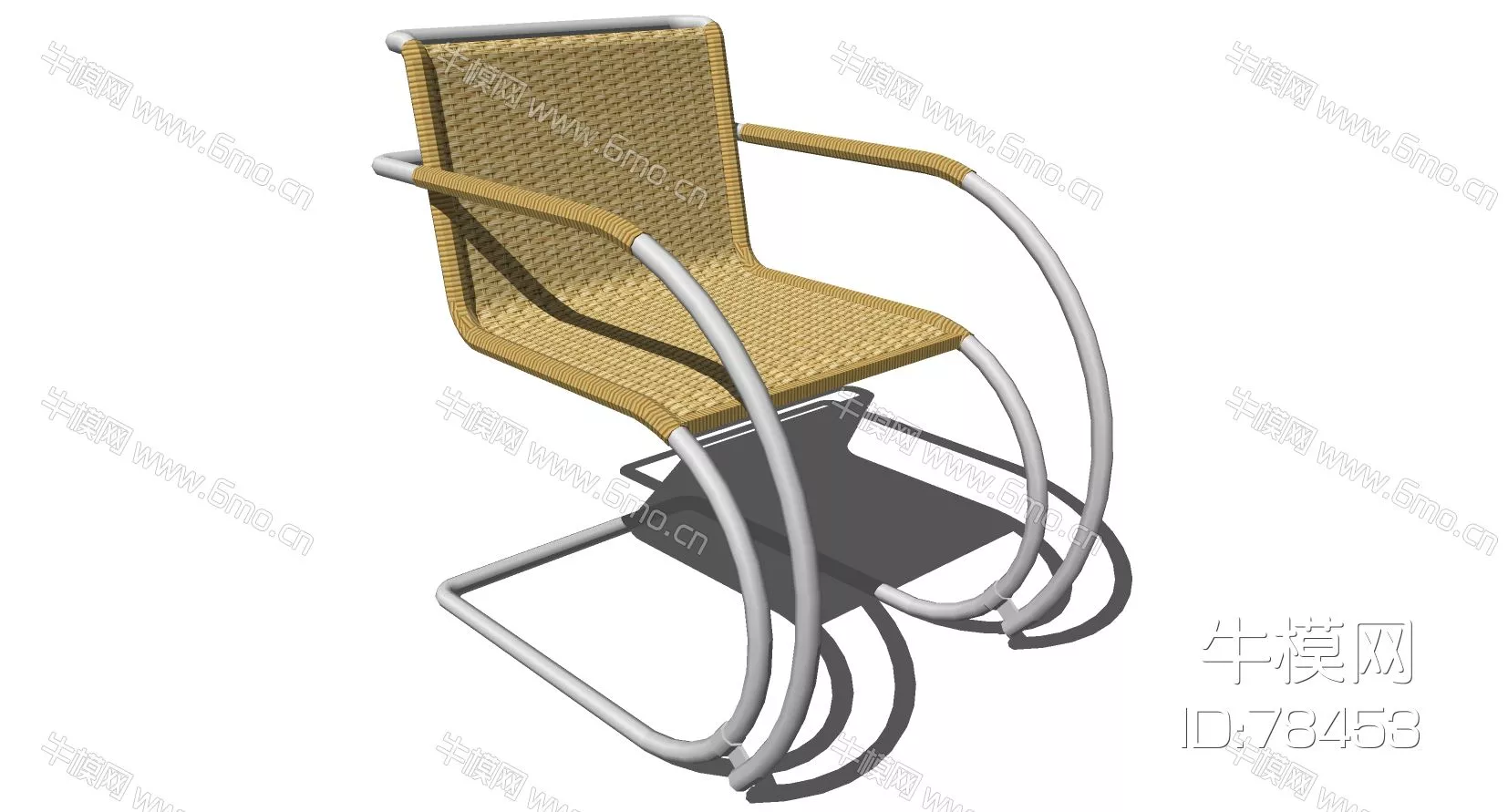 RATTAN OFFICE CHAIR - SKETCHUP 3D MODEL - ENSCAPE - 78453