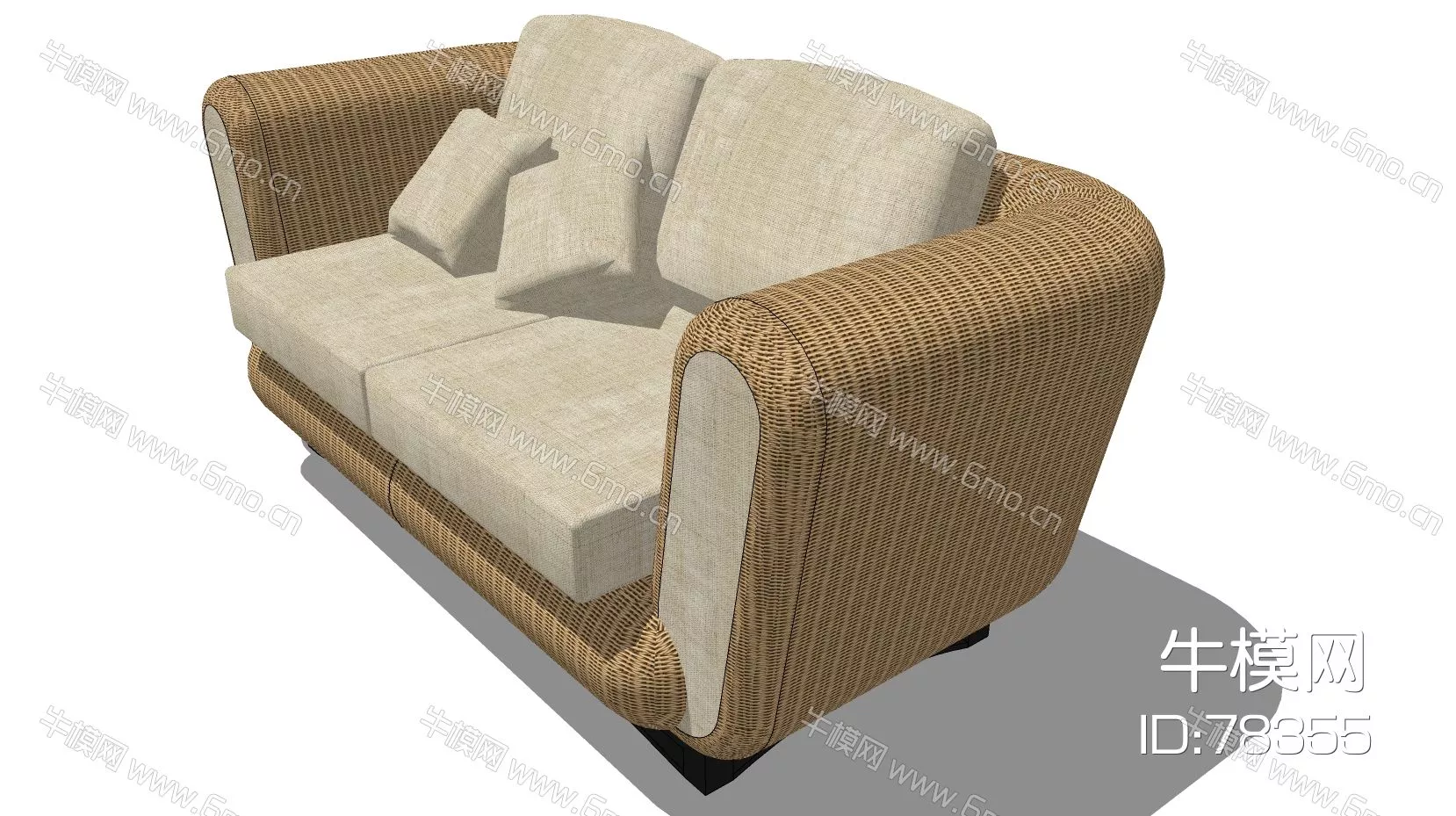 RATTAN OUTDOOR CHAIR - SKETCHUP 3D MODEL - ENSCAPE - 78355