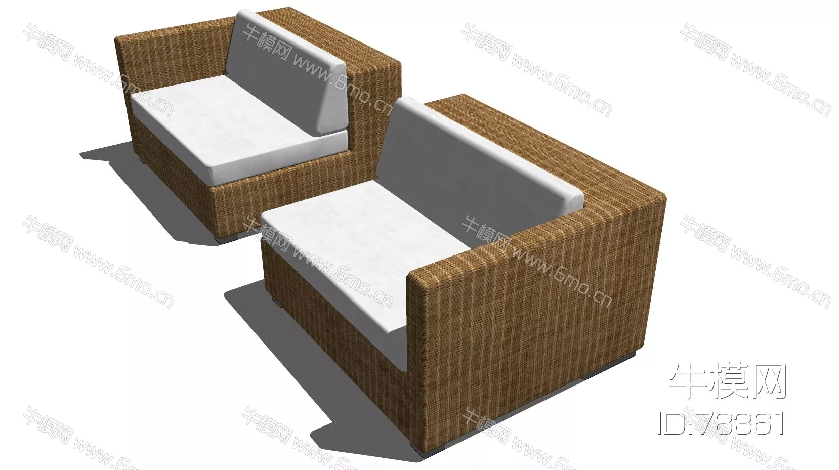 RATTAN OUTDOOR CHAIR - SKETCHUP 3D MODEL - ENSCAPE - 78361