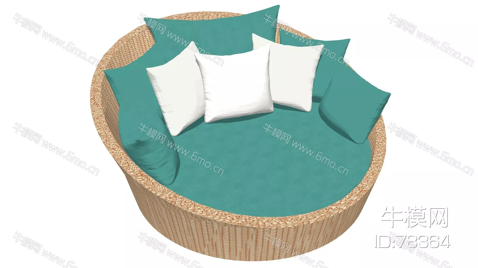 RATTAN OUTDOOR CHAIR - SKETCHUP 3D MODEL - ENSCAPE - 78364