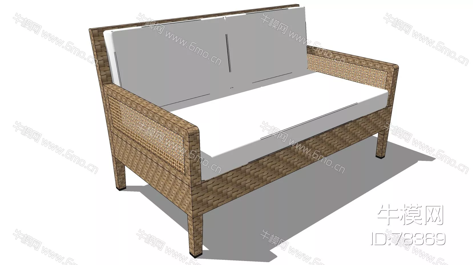 RATTAN OUTDOOR CHAIR - SKETCHUP 3D MODEL - ENSCAPE - 78369