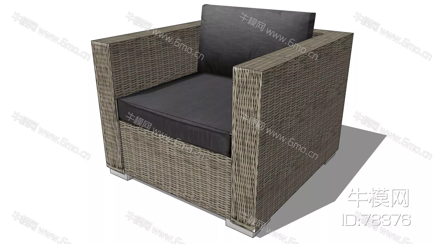 RATTAN OUTDOOR CHAIR - SKETCHUP 3D MODEL - ENSCAPE - 78376