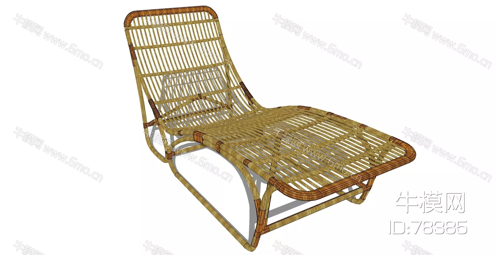 RATTAN OUTDOOR CHAIR - SKETCHUP 3D MODEL - ENSCAPE - 78385