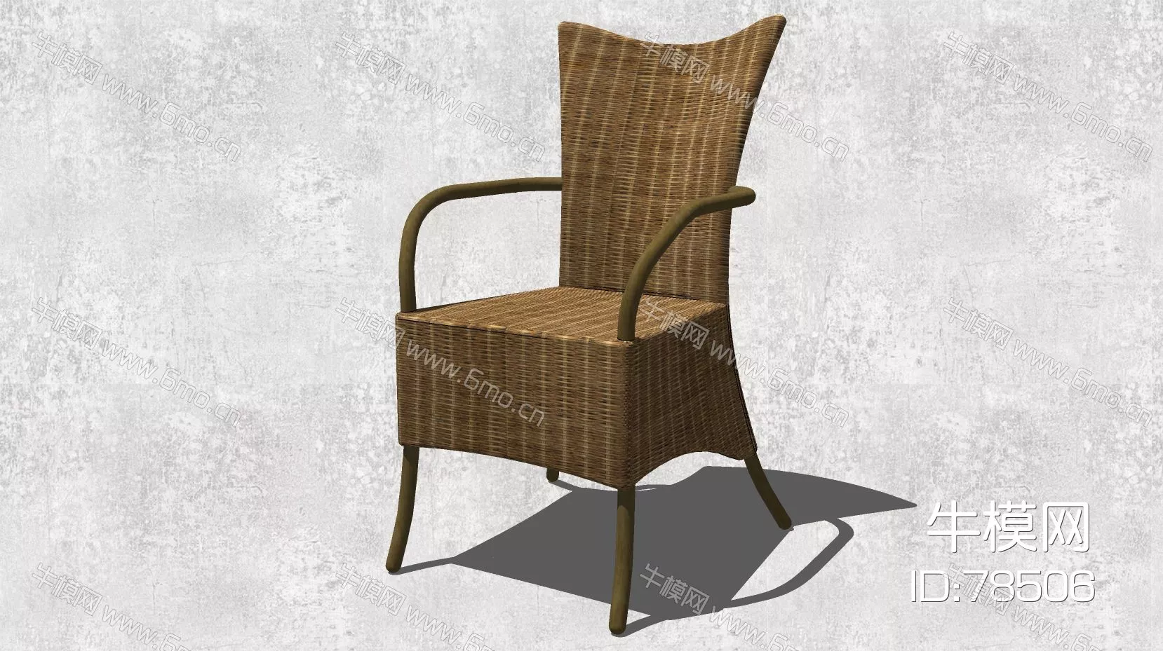 RATTAN OUTDOOR CHAIR - SKETCHUP 3D MODEL - ENSCAPE - 78506