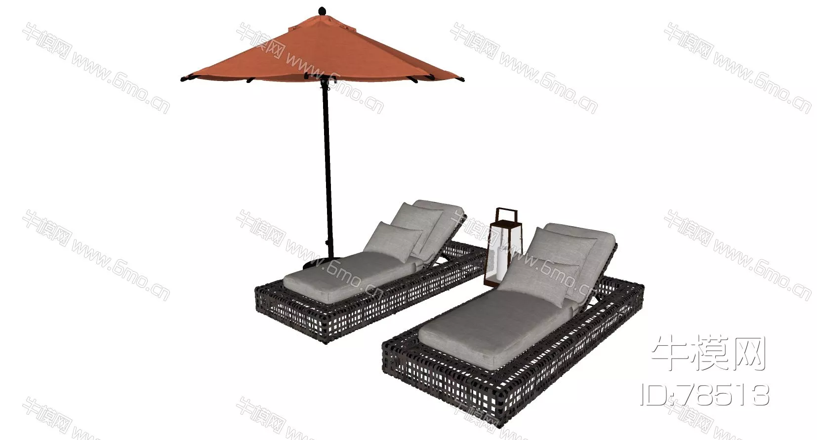 RATTAN OUTDOOR CHAIR - SKETCHUP 3D MODEL - ENSCAPE - 78513