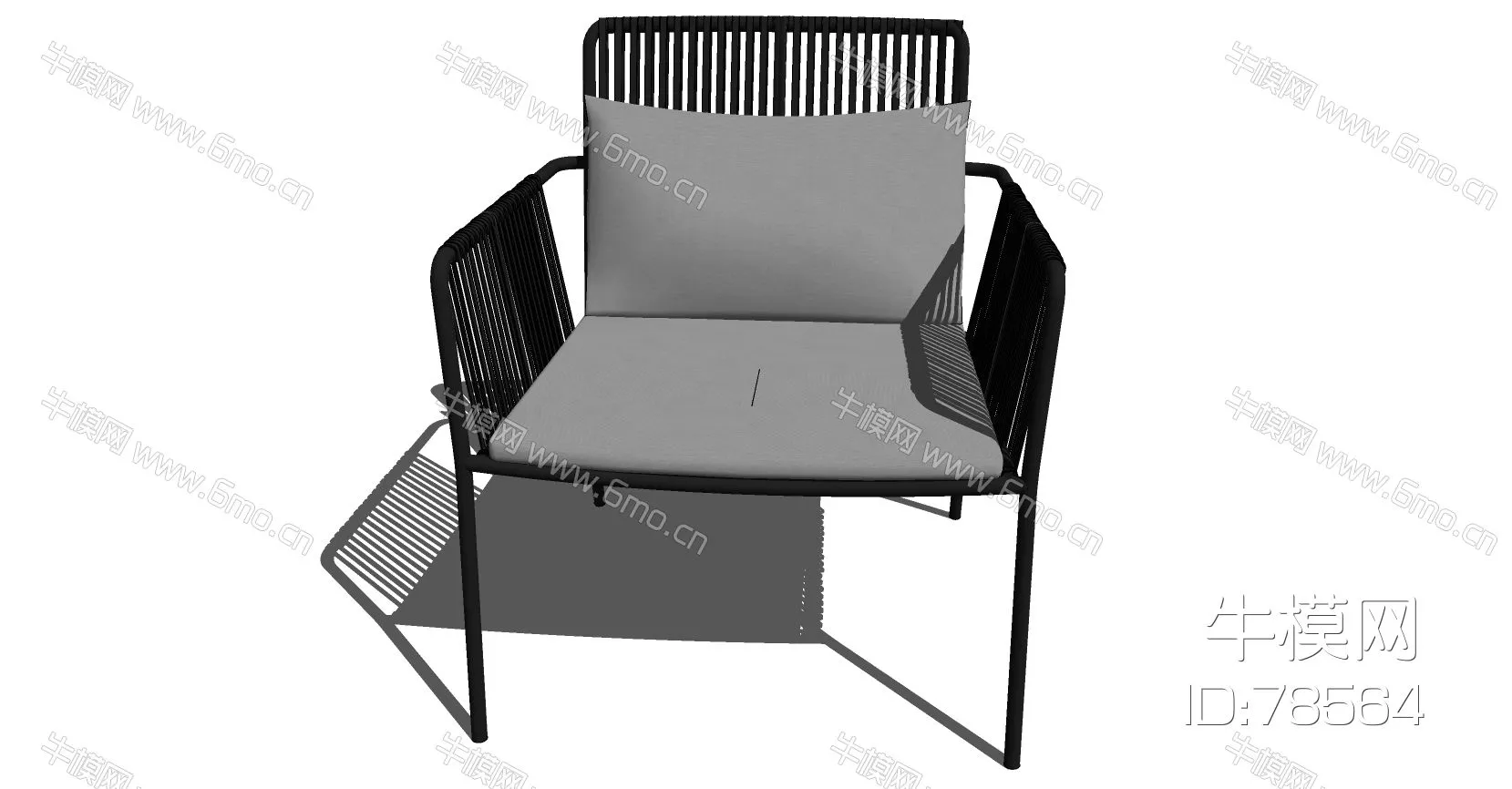 RATTAN OUTDOOR CHAIR - SKETCHUP 3D MODEL - ENSCAPE - 78564