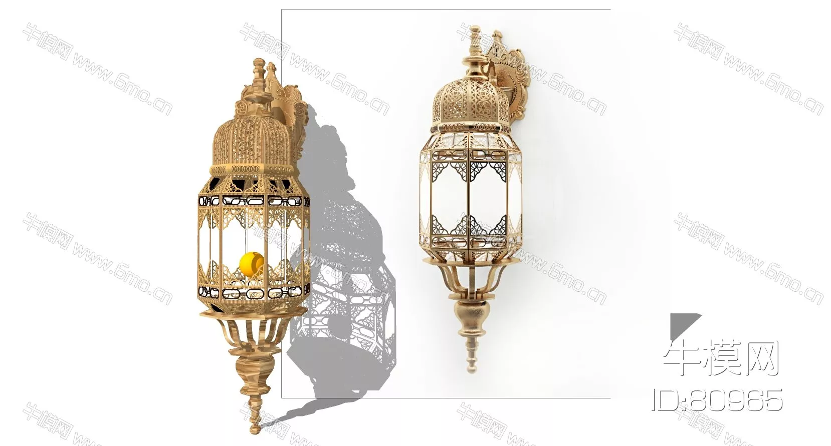 SOUTHEAST ASIAN WALL LAMP - SKETCHUP 3D MODEL - ENSCAPE - 80965
