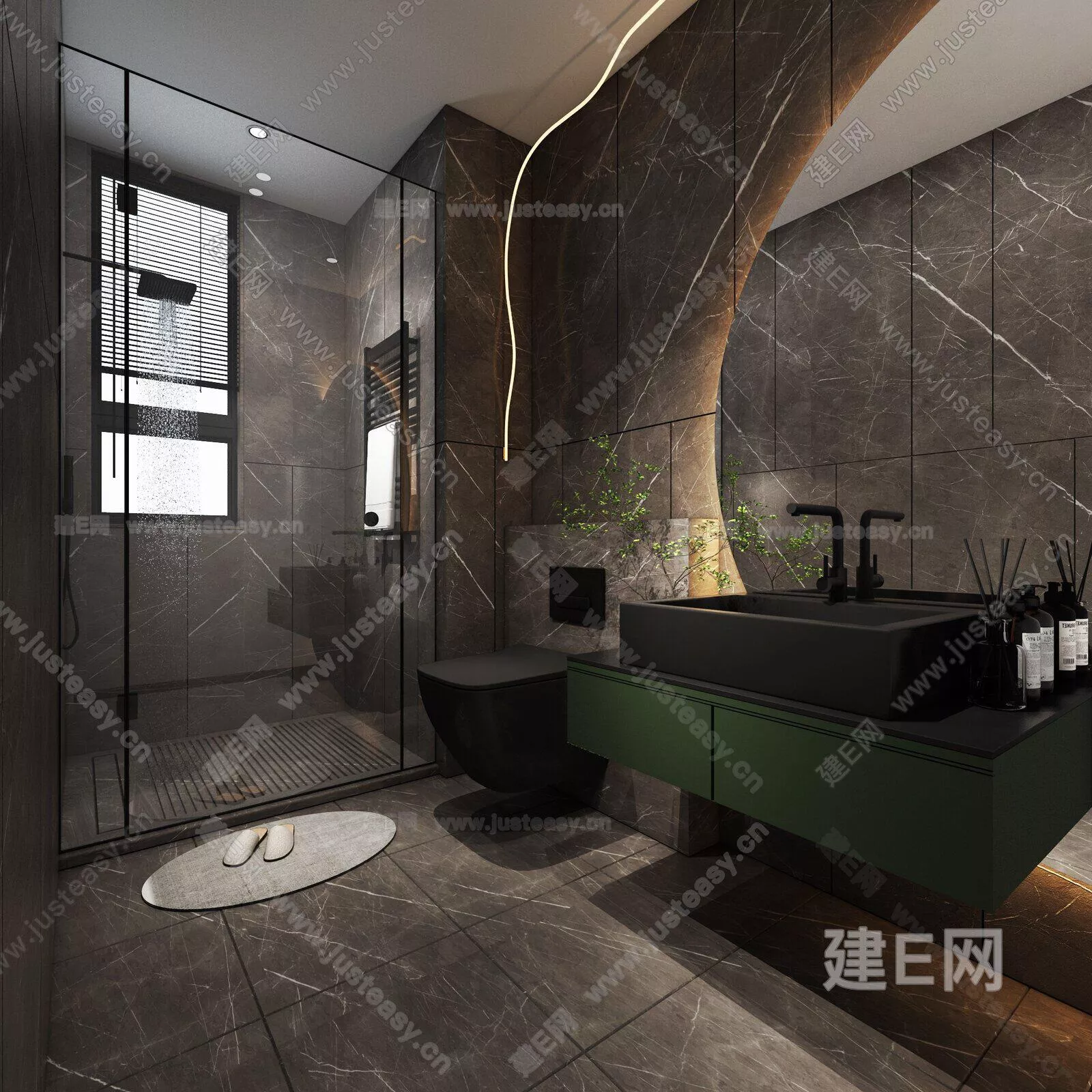 WABI SABI BATHROOM - SKETCHUP 3D SCENE - ENSCAPE - 103893078