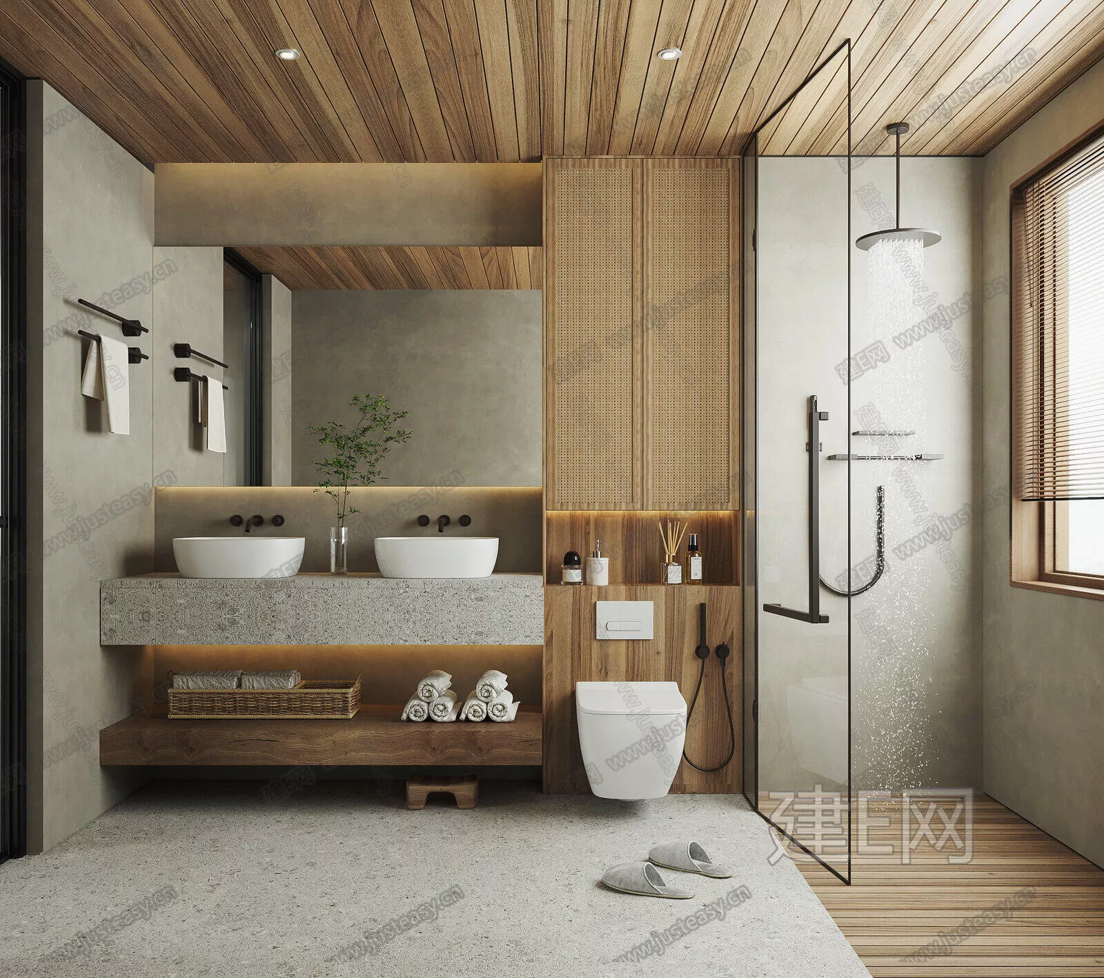 WABI SABI BATHROOM - SKETCHUP 3D SCENE - ENSCAPE - 104089465