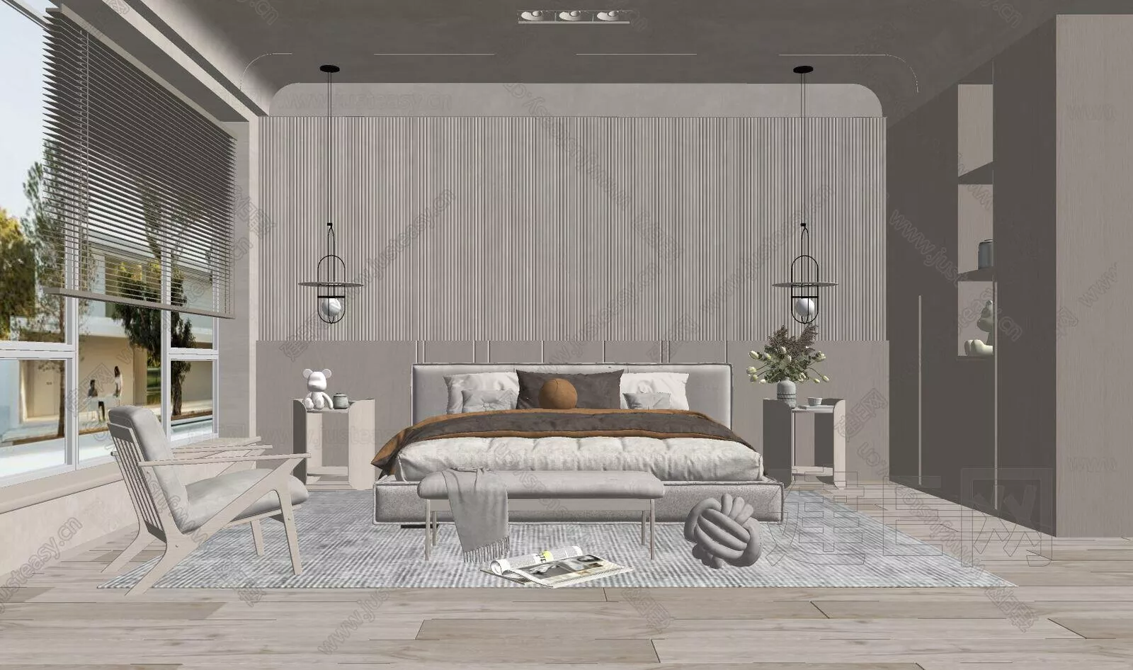 WABI SABI BEDROOM - SKETCHUP 3D SCENE - ENSCAPE - 103433529