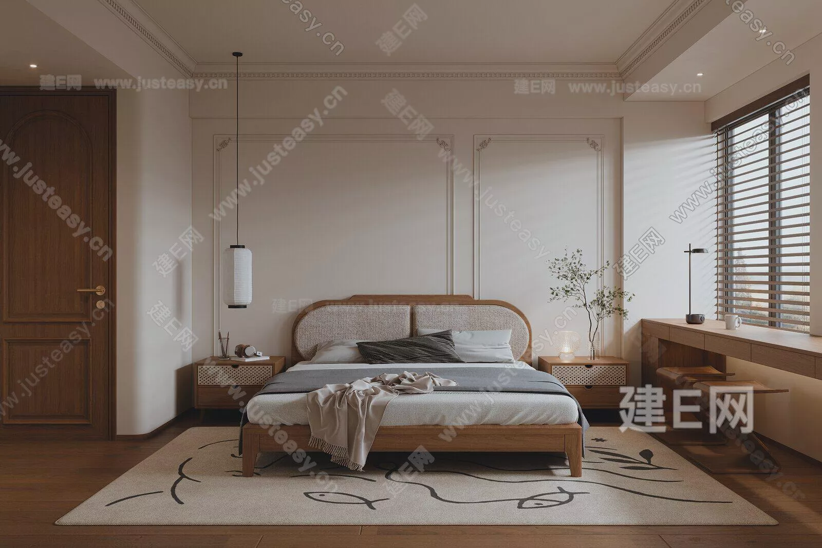 WABI SABI BEDROOM - SKETCHUP 3D SCENE - ENSCAPE - 107958179