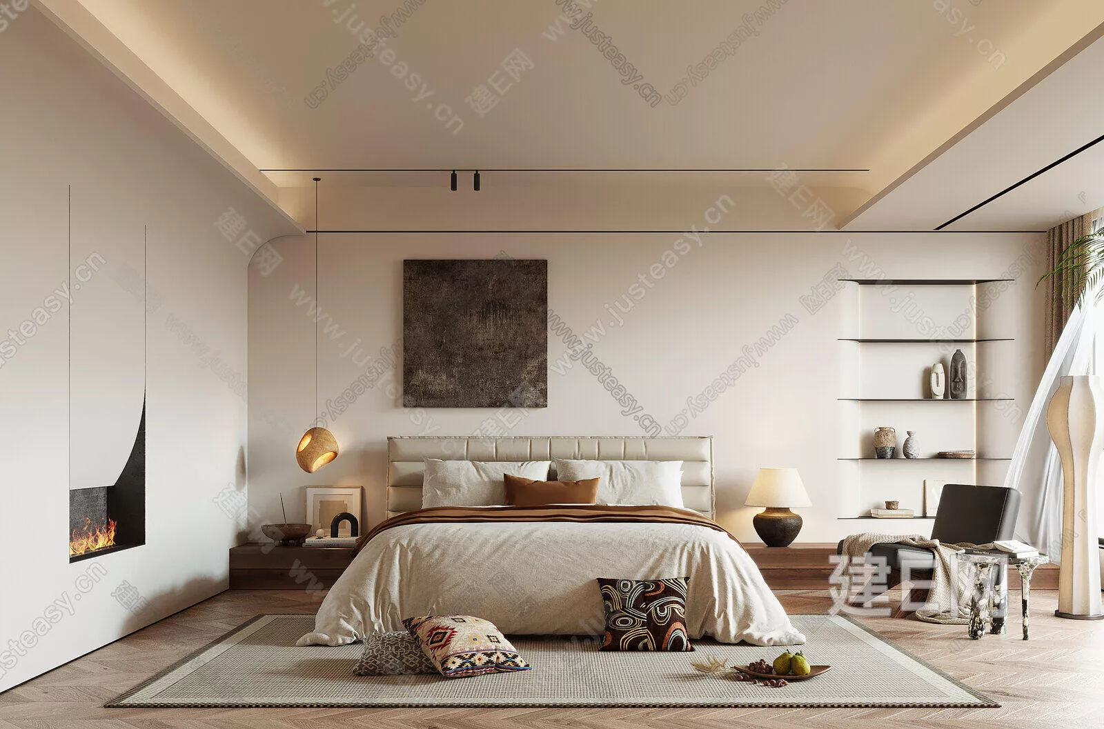 WABI SABI BEDROOM - SKETCHUP 3D SCENE - ENSCAPE - 115033737