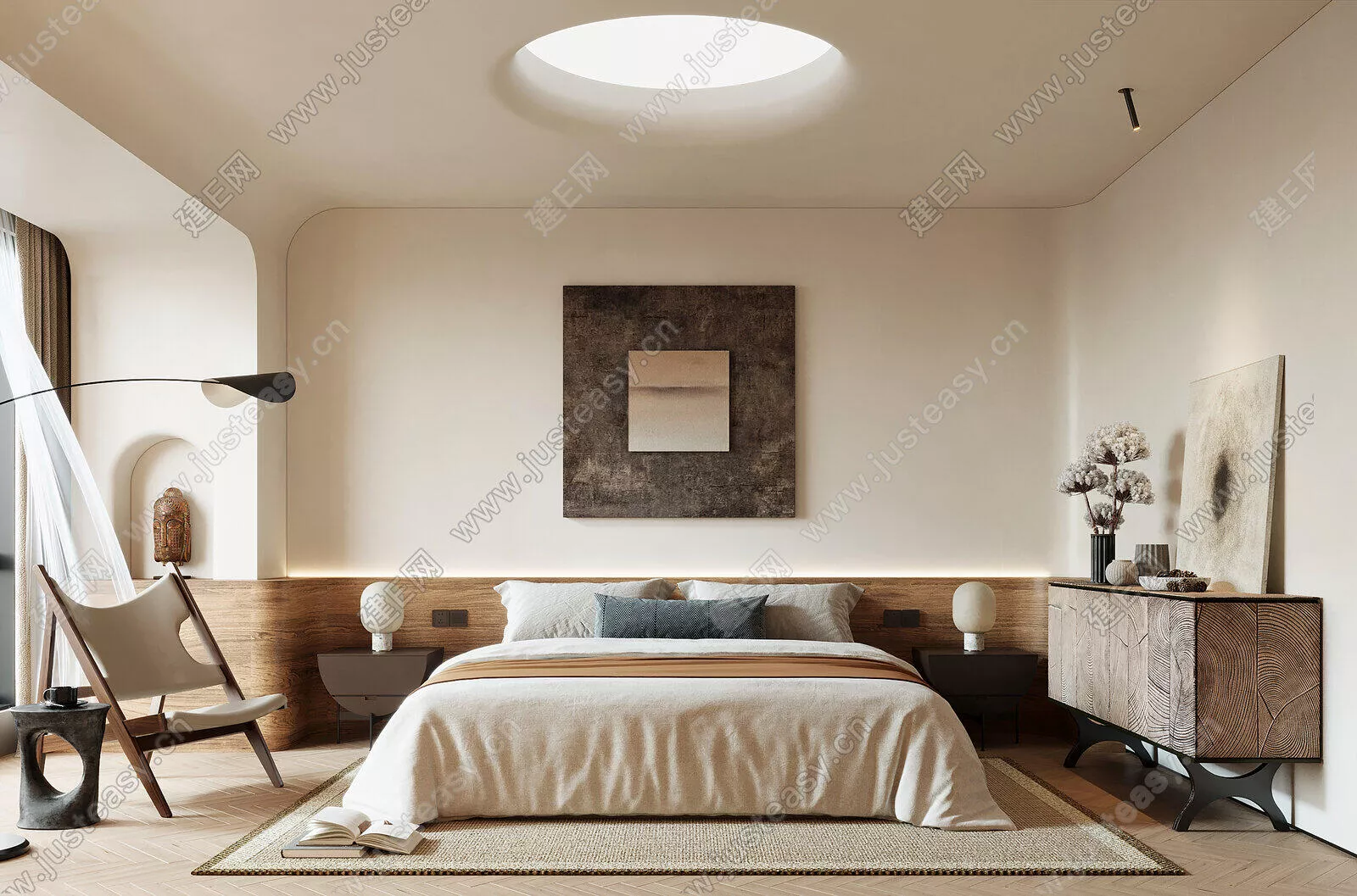 WABI SABI BEDROOM - SKETCHUP 3D SCENE - ENSCAPE - 115230244