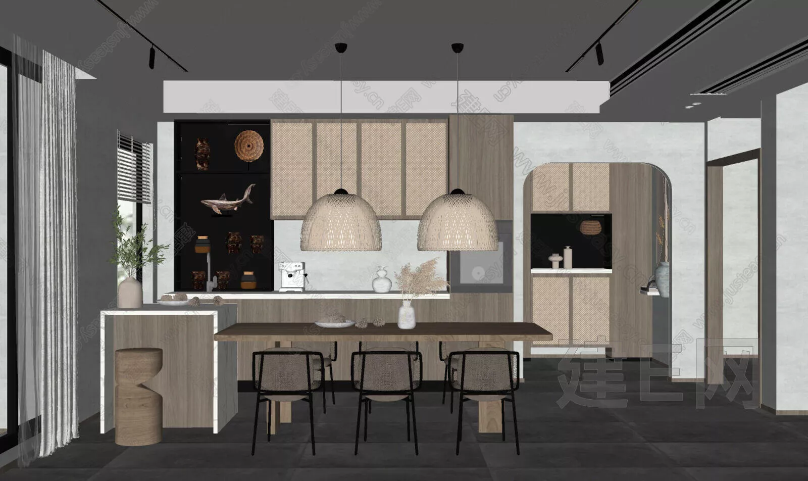 WABI SABI DINING ROOM - SKETCHUP 3D SCENE - ENSCAPE - 105071828