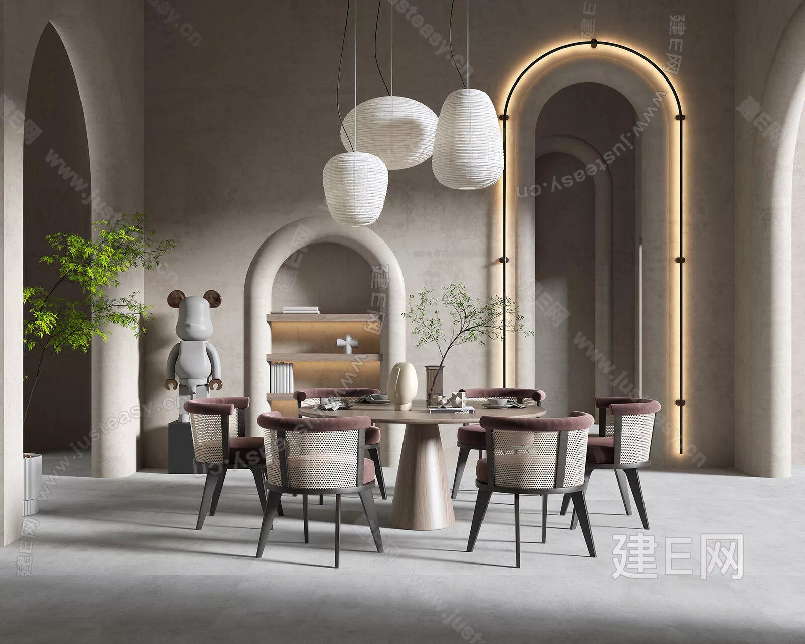 WABI SABI DINING ROOM - SKETCHUP 3D SCENE - ENSCAPE - 106448029