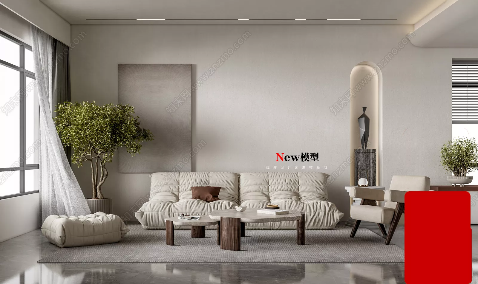 WABI SABI INTERIOR COLLECTION - SKETCHUP 3D SCENE - VRAY OR ENSCAPE - ID17734