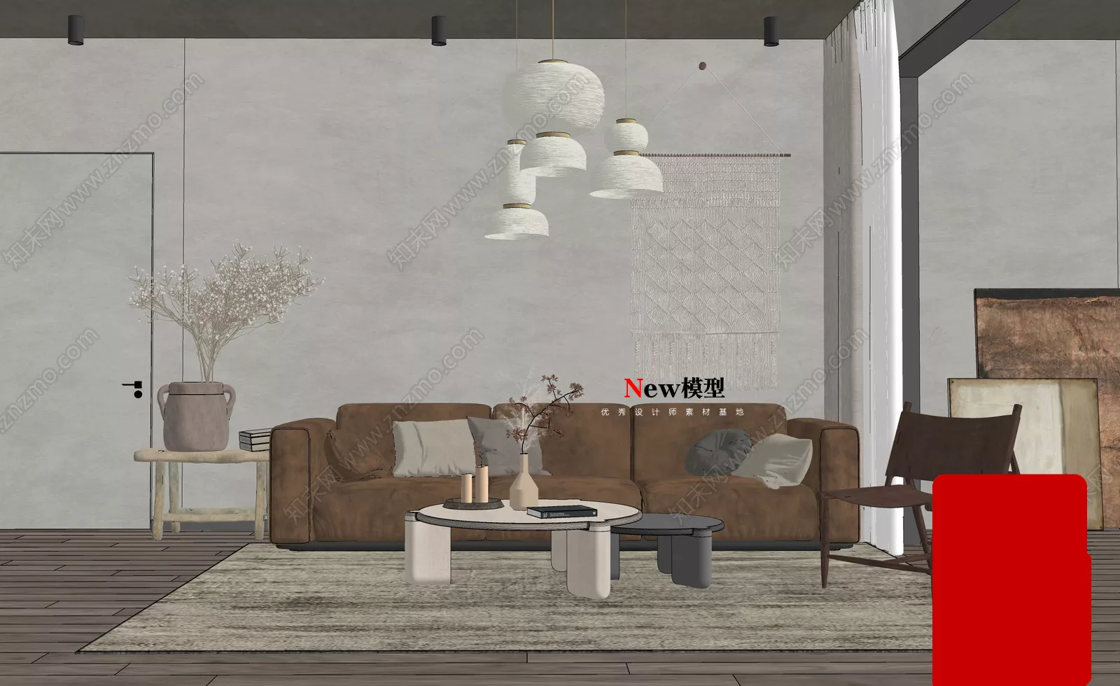 WABI SABI INTERIOR COLLECTION - SKETCHUP 3D SCENE - VRAY OR ENSCAPE - ID17737