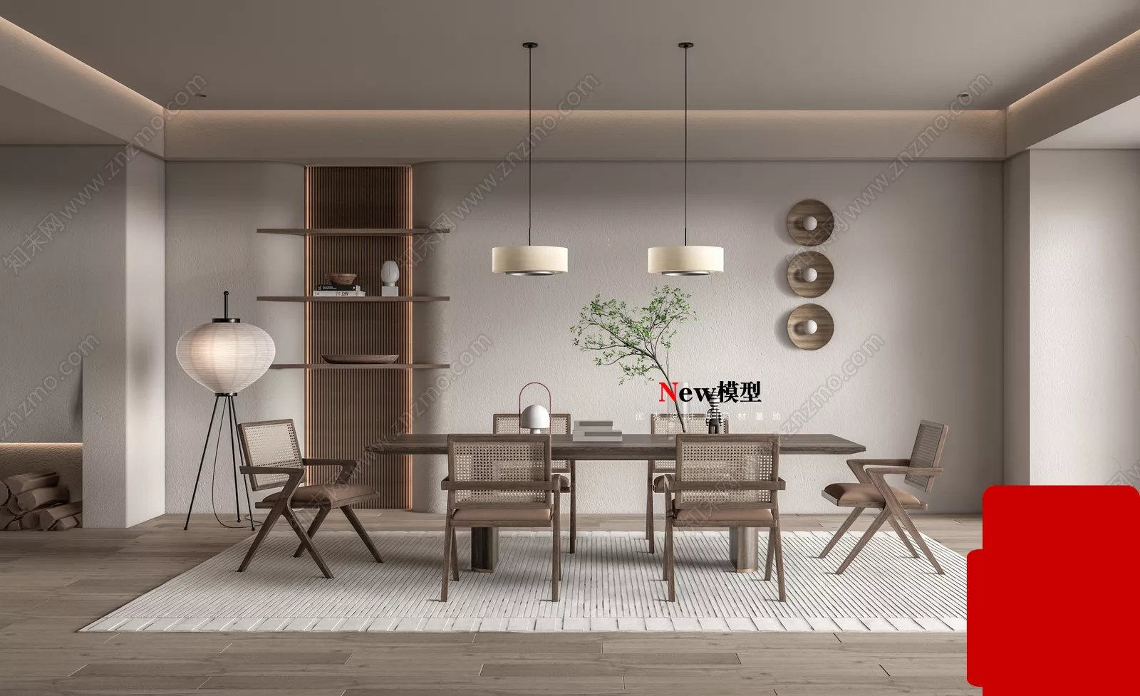 WABI SABI INTERIOR COLLECTION - SKETCHUP 3D SCENE - VRAY OR ENSCAPE - ID17738