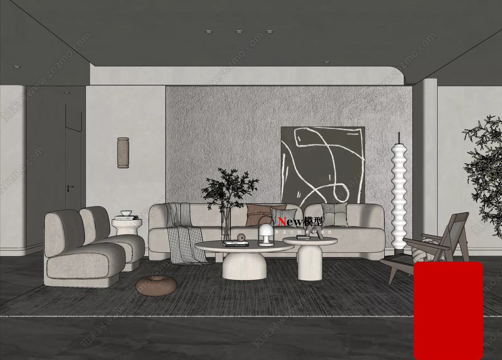 WABI SABI INTERIOR COLLECTION - SKETCHUP 3D SCENE - VRAY OR ENSCAPE - ID17749