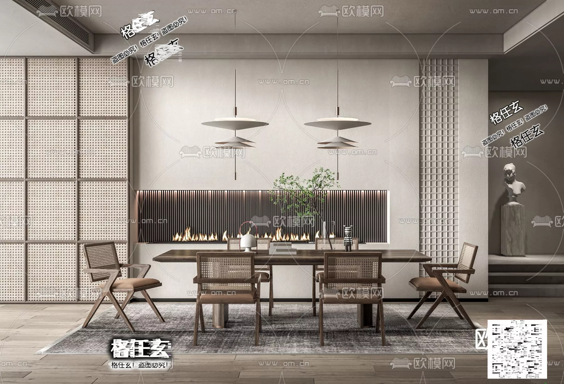 WABI SABI INTERIOR COLLECTION - SKETCHUP 3D SCENE - VRAY OR ENSCAPE - ID17788