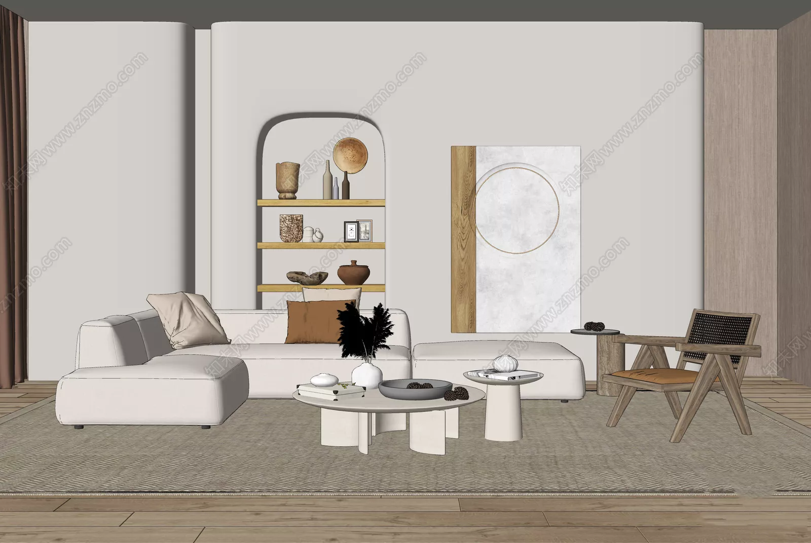 WABI SABI INTERIOR COLLECTION - SKETCHUP 3D SCENE - VRAY OR ENSCAPE - ID17848