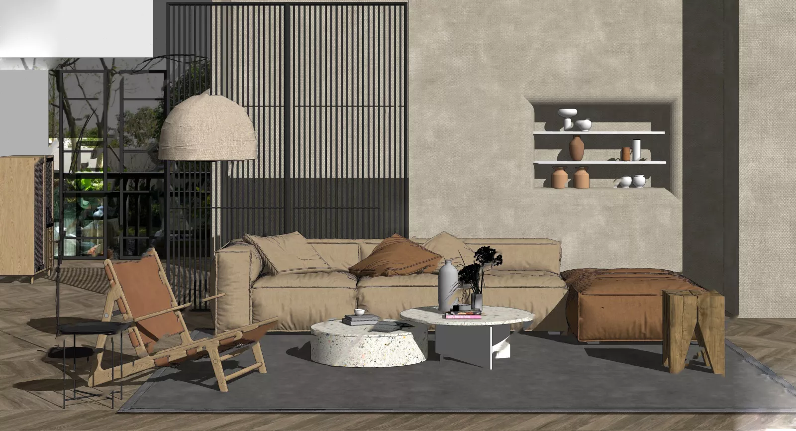 WABI SABI INTERIOR COLLECTION - SKETCHUP 3D SCENE - VRAY OR ENSCAPE - ID17879