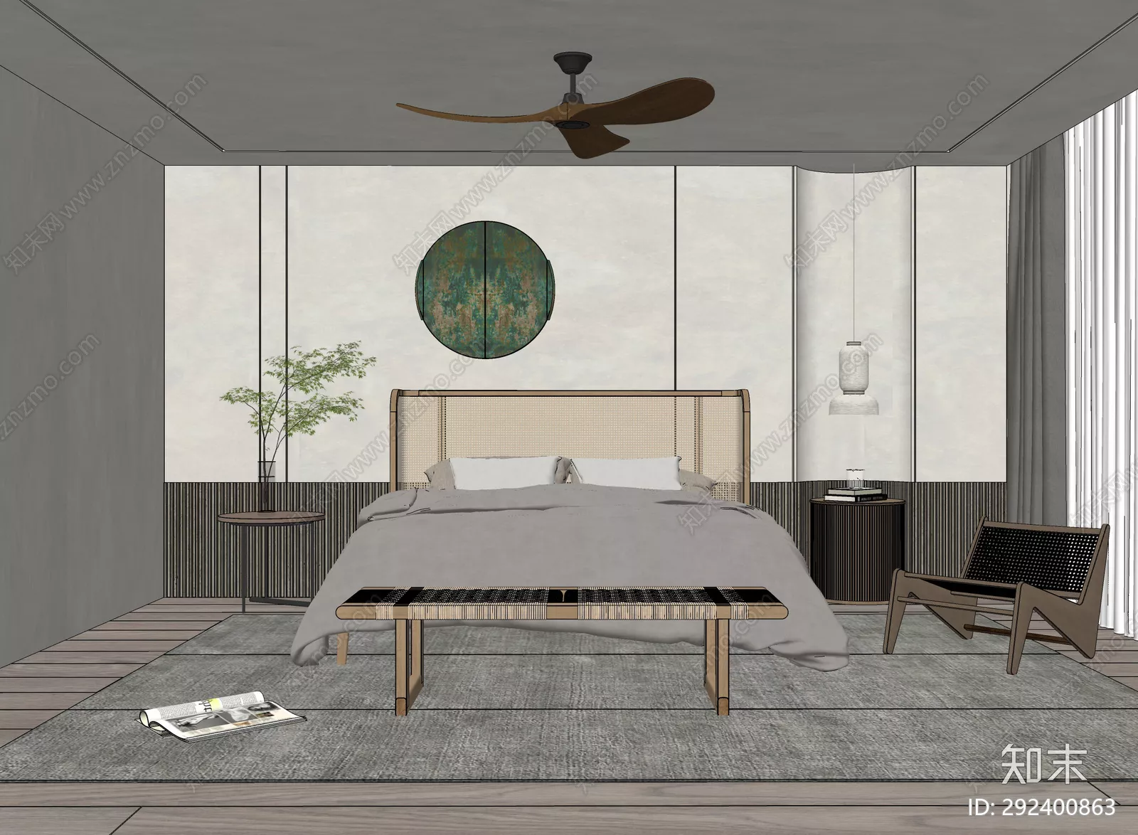 WABI SABI INTERIOR COLLECTION - SKETCHUP 3D SCENE - VRAY OR ENSCAPE - ID17911