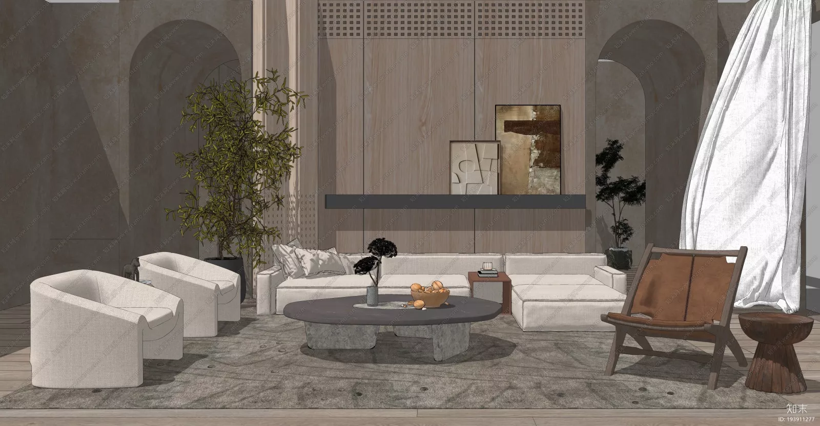 WABI SABI INTERIOR COLLECTION - SKETCHUP 3D SCENE - VRAY OR ENSCAPE - ID17913