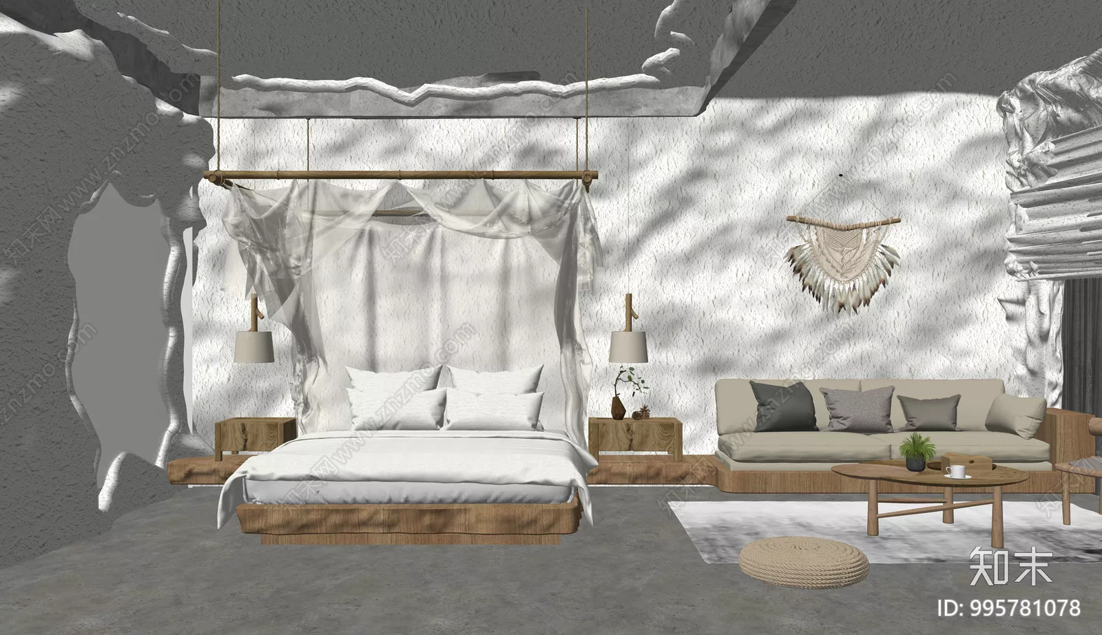 WABI SABI INTERIOR COLLECTION - SKETCHUP 3D SCENE - VRAY OR ENSCAPE - ID17916
