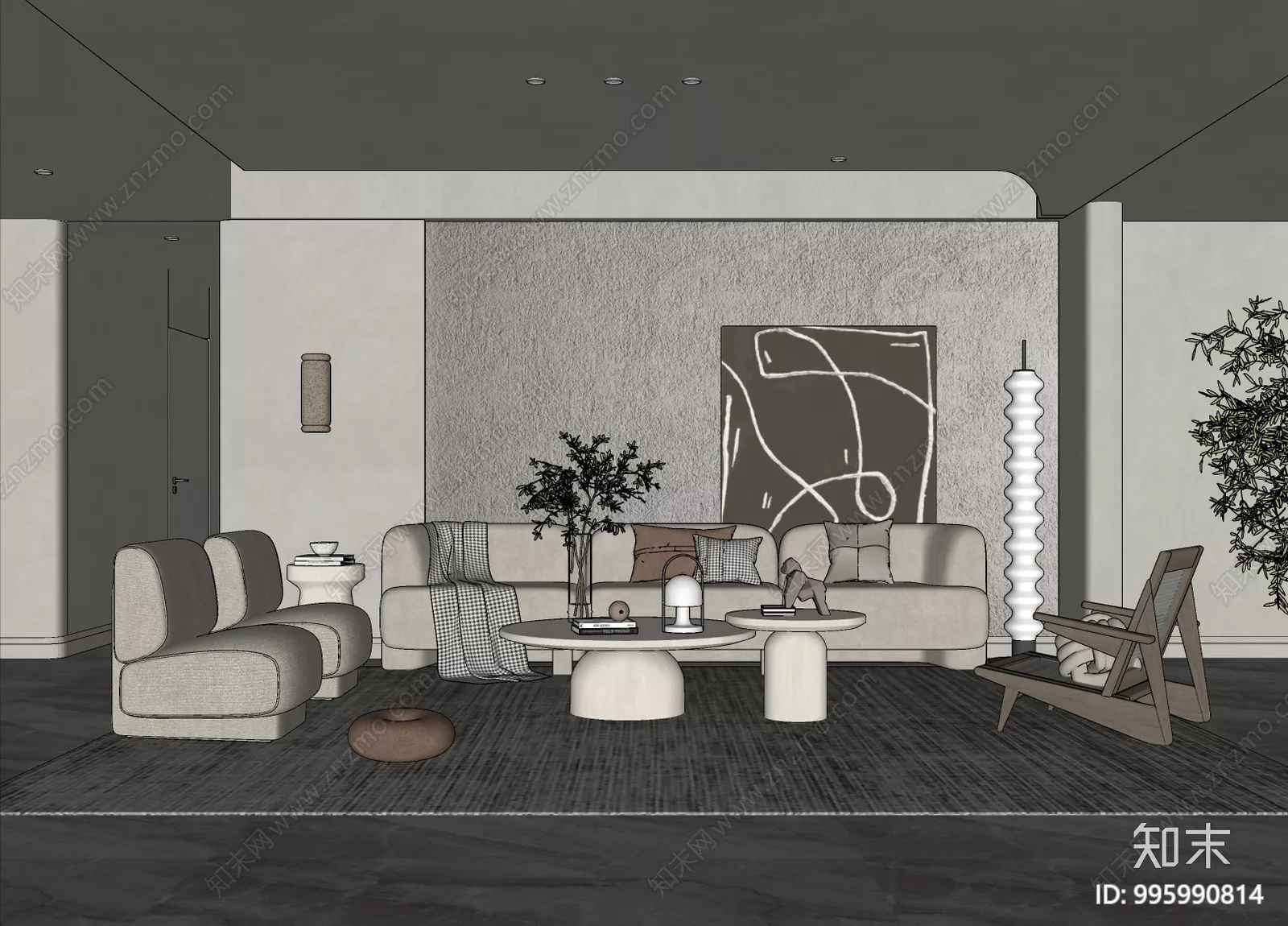 WABI SABI INTERIOR COLLECTION - SKETCHUP 3D SCENE - VRAY OR ENSCAPE - ID17921