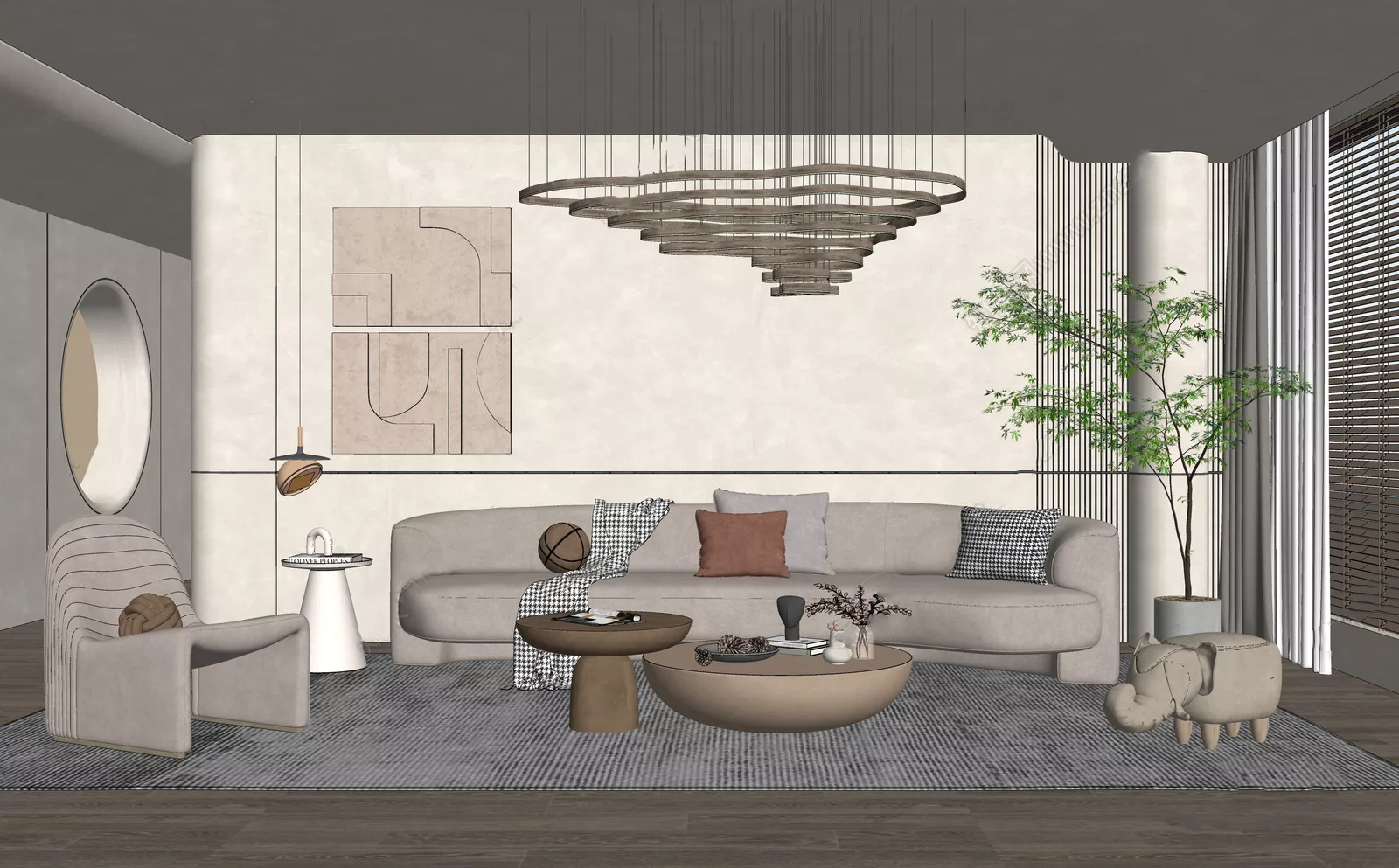 WABI SABI INTERIOR COLLECTION - SKETCHUP 3D SCENE - VRAY OR ENSCAPE - ID17926