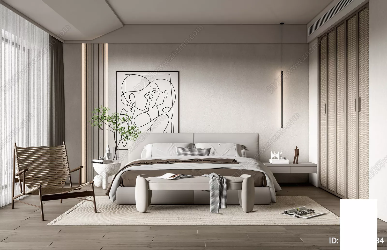 WABI SABI INTERIOR COLLECTION - SKETCHUP 3D SCENE - VRAY OR ENSCAPE - ID17946