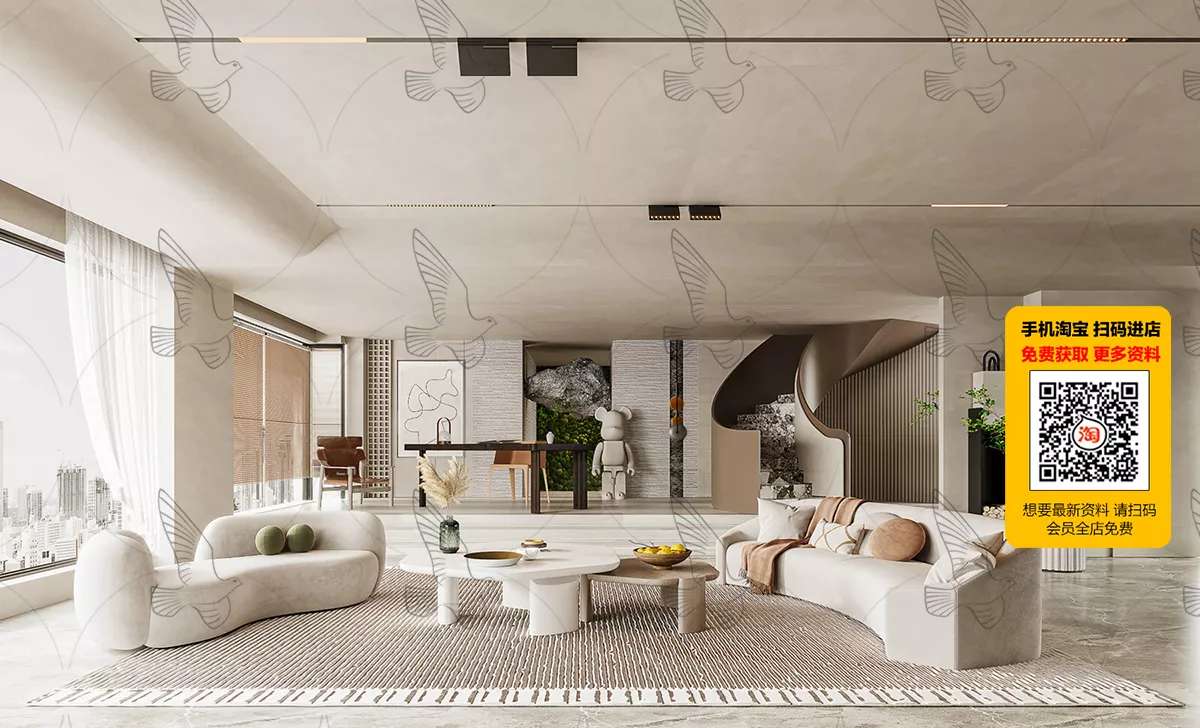 WABI SABI INTERIOR COLLECTION - SKETCHUP 3D SCENE - VRAY OR ENSCAPE - ID17979