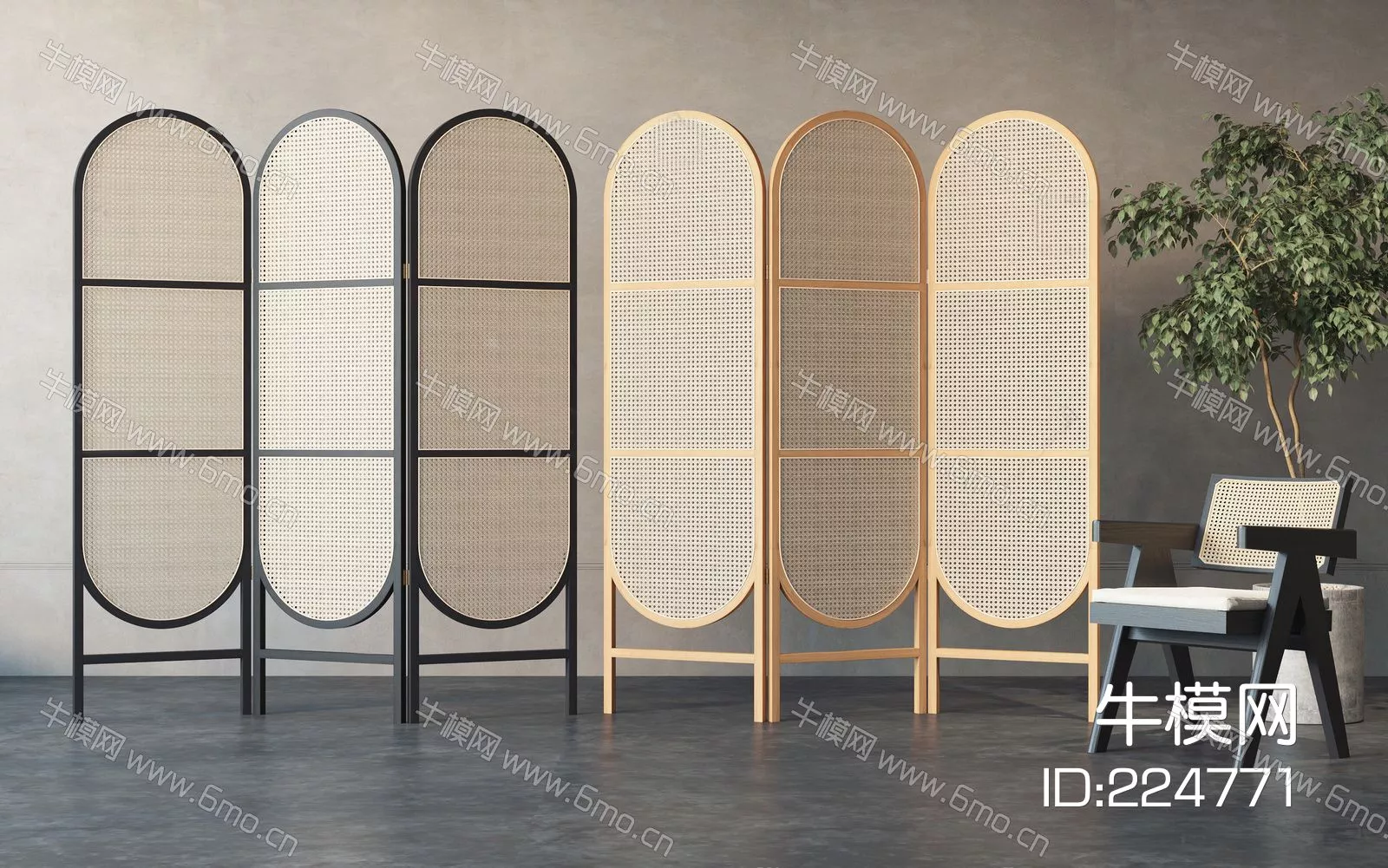 WABI SABI PARTITION SCREEN - SKETCHUP 3D MODEL - ENSCAPE - 22477